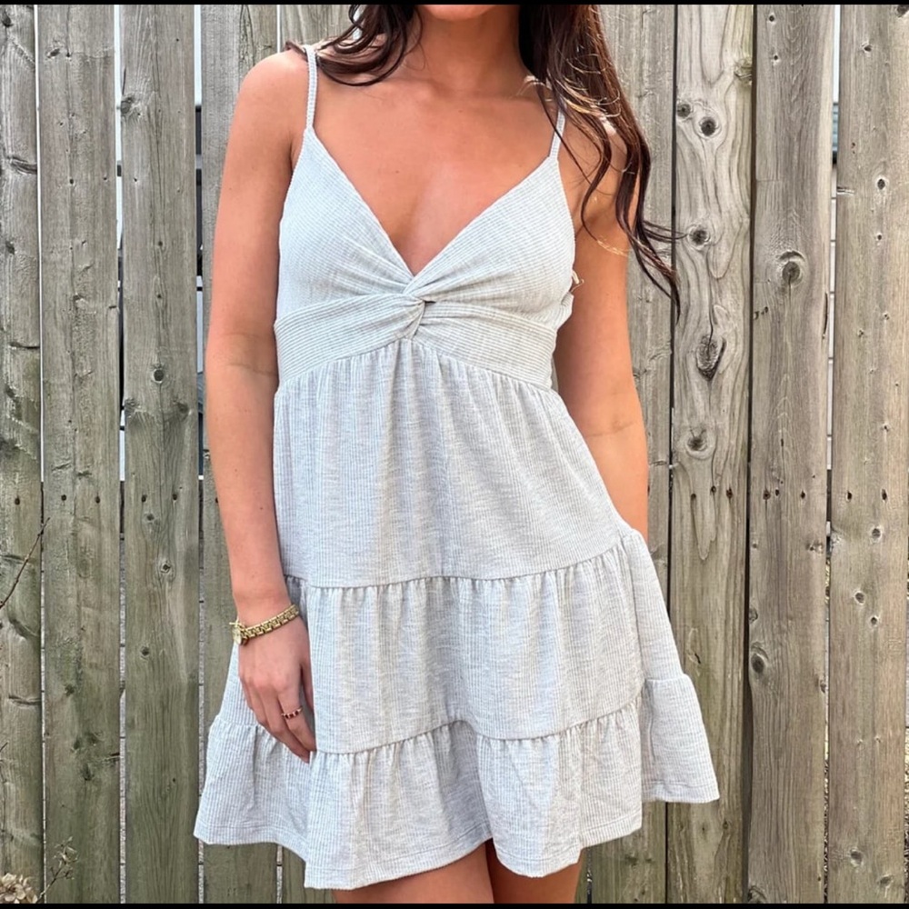 Ocean drive twist front ribbed dress size S